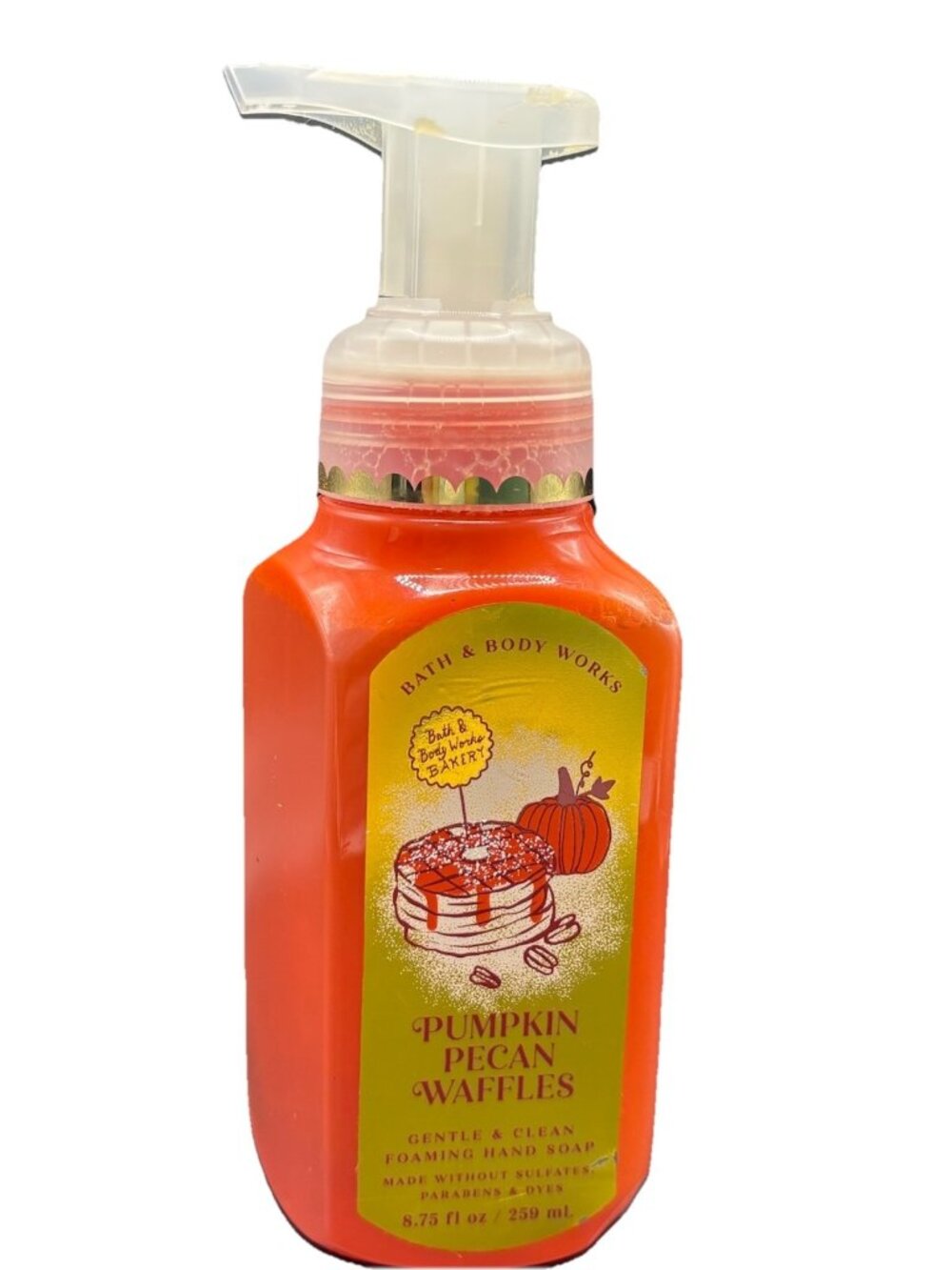 Bath & Body Works Pumpkin Pecan Waffles Cleansing Gel Hand Soap 8 oz Fall Bakery